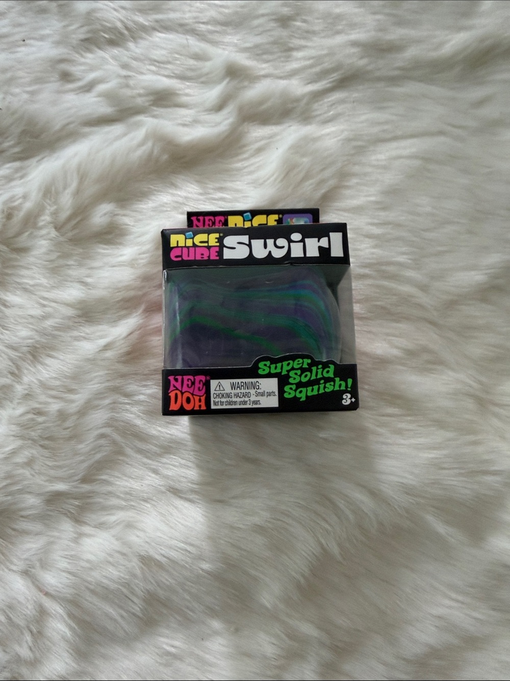 Needoh Swirl Nice Cube - Purple & Green